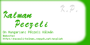 kalman peczeli business card